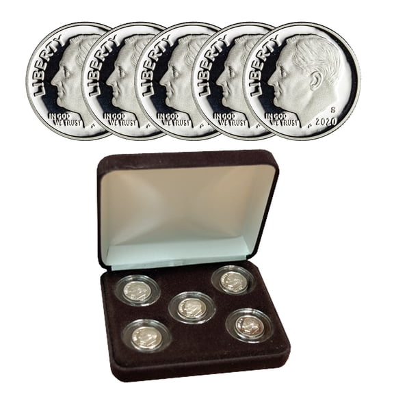 S Mint Proof Dimes - 5 Decades