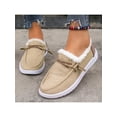 thumbnail image 6 of Fangasis Womens Moccasin Slippers Non-Slip Warm Casual Shoes Comfort Boat Shoe Walking Flats Loafer Slipper Beige 5.5, 6 of 6