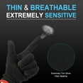 thumbnail image 6 of Uxcell Gloves Touch Screen Sticker Ultra High Sensitivity Flexible Carbon Fiber Ultra Thin Stickers Black, Pack of 30, 6 of 6