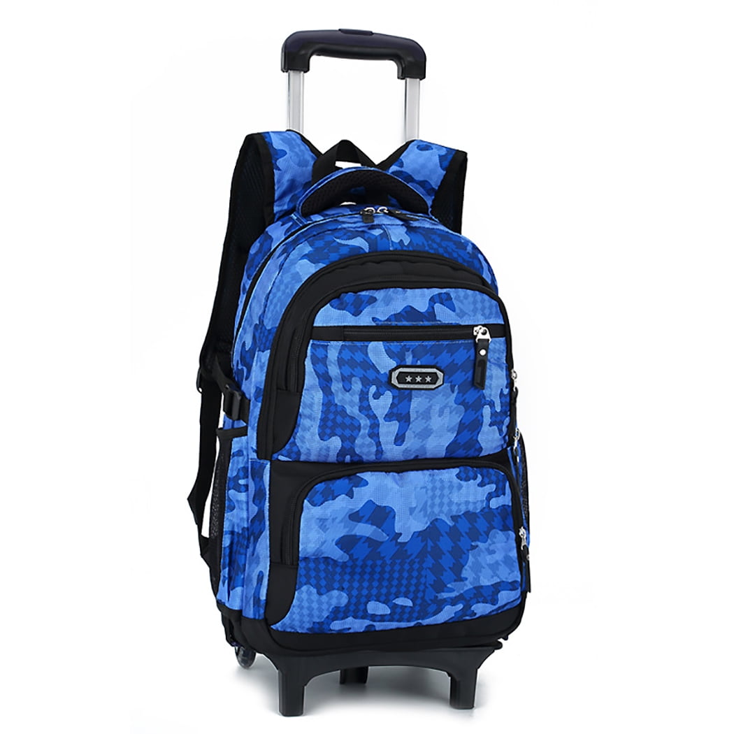 Kids Rolling Backpack Casual 2Wheel Large Capacity Wheeled Backpack