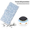 thumbnail image 5 of Leather For Google Pixel 11 Pro XL 6.8-inch Leopard Print Wallet Case, With Card Holder,Wristband,Magnetic Clasp Kickstand Folio Cover,Blue,For Pixel 11 Pro XL, 5 of 6