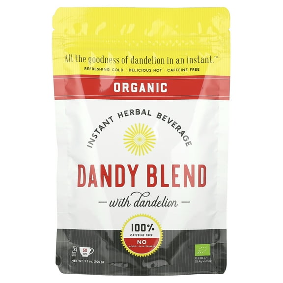 Dandy Blend Organic Instant Herbal Beverage with`Dandelion, Caffeine Free, 3.53 oz (100 g)