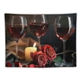 thumbnail image 5 of Orinice Roses Candles Wine Tapestry Wall Hanging Unique Style for Home Decor | Graphic Tapestries Living Room Bedroom Apartment | Farmhouse Dorm Wall Decoration 60x50inch, 5 of 6
