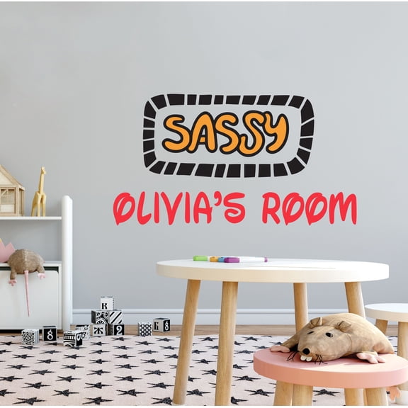 KIDS ROOM - Vinyl Home Kids Bedroom Sassy Wall Lettering Art Decoration Sticker Inspirational Quote Customized Name Adhesive Wall Decal 10" x 5"