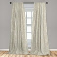 thumbnail image 5 of Ambesonne Birch Tree Curtains, Trunks Black Spots, Pair of 28"x95", Tan Pale Green Black, 5 of 5