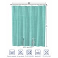 thumbnail image 4 of Split Shower Curtain for Transfer Bench, Turquoise Burlap Texture Fabric Shower Curtains for Bathroom, Farmhouse Vintage Aqua Tub Sliding Transfer Bench Waterproof Bath Curtains 72"x78", 4 of 9