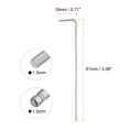 thumbnail image 2 of Uxcell 2pcs Ball End Hex Key Wrench 1.5mm CR-V L-Shape Extra Long Arm Hexagon Metric Wrenches Repairing Tool, 2 of 8