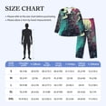 thumbnail image 4 of Susaid Cartoon Art Skull Print Men's Long Sleeve Pajama Set, Two-Piece Button-Down Loungewear PJs Set, Comfortable Sleepwear for Relaxation-X-Large, 4 of 7