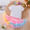 thumbnail image 5 of MEZZALL Girls Outfits Set Baby Girl Summer Birthday Outfits Short Sleeve Dress Party Clothes Cute Printed Romper Toddler Two Piece Comfort Clothing, 5 of 9