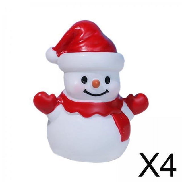 Muñeco de nieve en miniatura,Muñeco de nieve navideño en miniatura,decoración del festival,Mini estatuilla navideña de muñeco de nieve,accesorio para fotografía,Micro estatua de muñeco