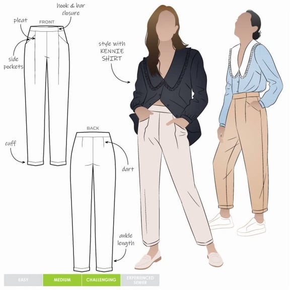 Style Arc Sewing Pattern Billie Pants Women