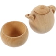 thumbnail image 1 of OULII 1 Ensemble Mini Thé en Bois Kaki Jouet pour Enfants de 1 à 6 Ans Simulation Réaliste et Réaliste, 1 of 5