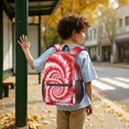 thumbnail image 6 of Red and White Tie Dye Pattern 17" School Backpacks for Teens,Waterproof Oxford Fabric,S-Shape Padded Straps for School,Travel,Hiking,Camping, 6 of 6