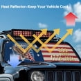 thumbnail image 4 of HUIACONG Eagle Flag 250 Years Windshield Sun Visor Foldable Sunshade Aluminum Foil 250th Sun Shield for 2007-2018 Jeep Wrangler JK JKU & 1997-2006 Jeep Wrangler TJ LJ, 4 of 6