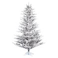 thumbnail image 1 of Vickerman K192475 7.5 ft. x 62 in. Flocked Stick Pine Artificial Christmas Tree with 920 PVC Tips, 1 of 3