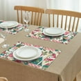 thumbnail image 3 of Pioneer Flower Floral Print Pattern Summer Placemats Table Placemats Set Of 4-Linen Kitchen Washable Placemats Table Mats 12x18 Inch Non-Slip Heat Resistant, 3 of 6