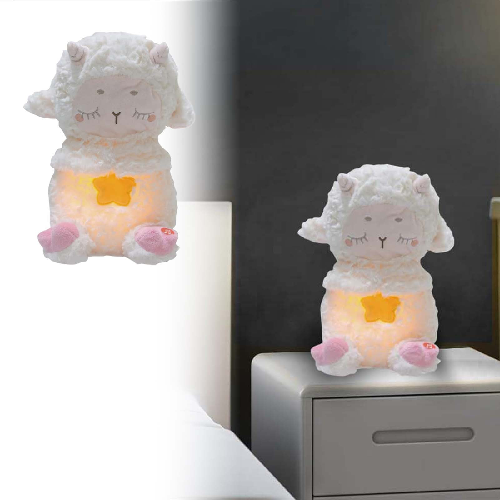 Toy Breathing Stuffed Animal Portable Baby Toy Soothing Breathing Lights and Sound Machine for Anxiety in Adults and Kids with Realistic Breathing Effects