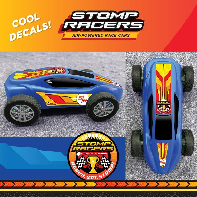 New Stomp Rocket Dueling Stomp Racers, 2 Toy Car Launchers and 2