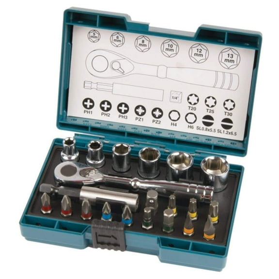 Makita B-54081 Ratchet and Bit-Set 19pcs