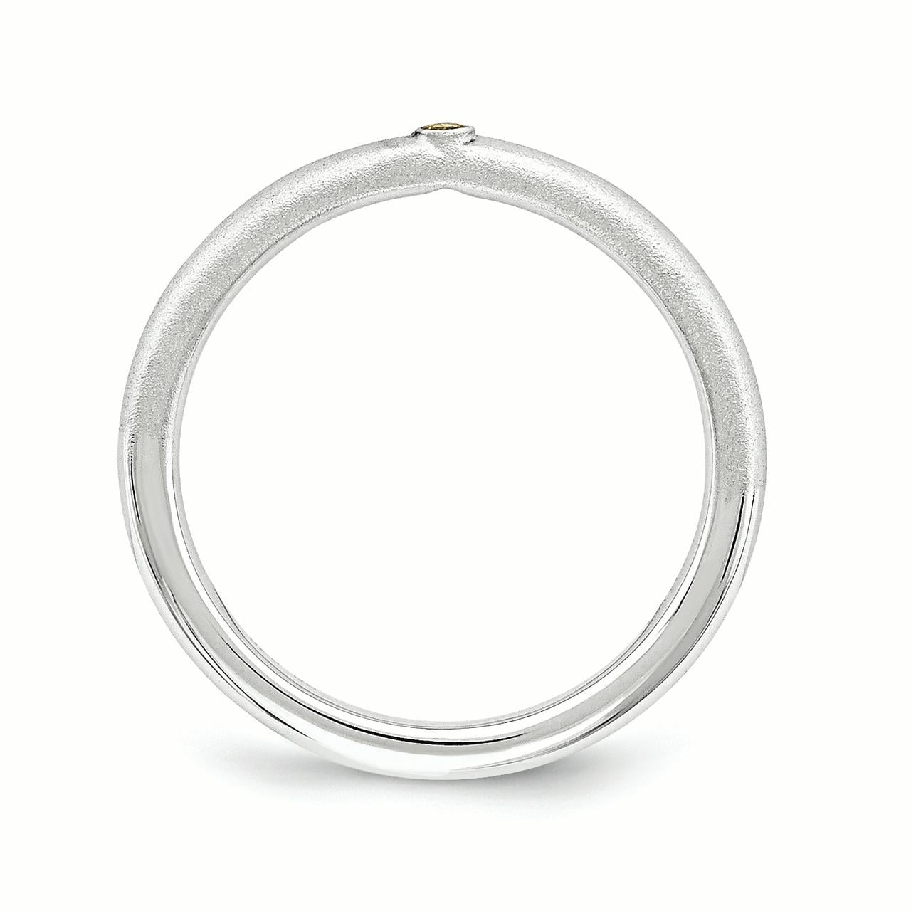 Yellow Diamond Sterling Silver Ring