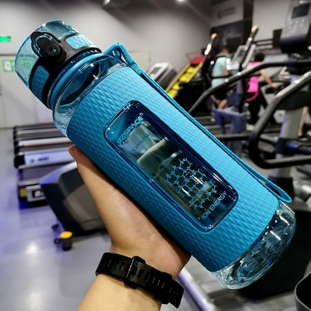 

dosili UZSPACE Sports Water Bottles Gym Leak-proof Drop-proof Portable Shaker Outdoor Travel Kettle Plastic Drink Water Bottle BPA Free