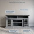 thumbnail image 4 of BELLEZE TV Stand Media Entertainment Center - Astorga (Light Gray), 4 of 7