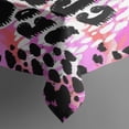 thumbnail image 3 of Pink Leopard Pattern Rectangle Tablecloth 60"x84",Waterproof Polyester Rectangle Table Cloth, Wipeable Spillproof Polyester Tablecloth for Dining, Camping, Indoor and Outdoor, 3 of 5