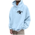 thumbnail image 3 of Valora Men Sweatshirt Men's Hooded Sweatshirt for Casual Style with European Embroidery Versatile Hoodie Cardigan Top for Men and Women Blue 3XL, 3 of 7