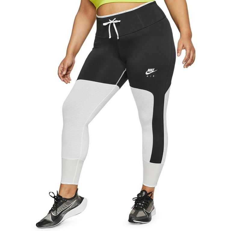 Nike Air Running Plus all over logo leggings in black