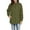 Army Green, variant on Leesechin Womens Solid Color Rain Jacket Loose Fit Outdoor Hooded Windproof with Pocket Coat