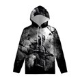thumbnail image 3 of Sudadera con capucha con estampado de samurái japonés para hombre, sudadera con capucha con máscara impresa en 3D retro, sudadera con capucha de manga larga a la moda, jersey informal de calle, 3 of 5