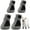 Black, variant on HQREA Dog Shoes for Small Dogs with Reflective Strips Breathable Dog Boots for Hardwood Floors