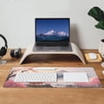 thumbnail image 5 of Watercolor Cherry Blossom Mouse Pad Full Desk Japanese Mouse Pad Extended Large Non-Slip Rubber Base Waterproof Large Keyboard Mat with Stitched Edges for Gaming Office Home, 5 of 17