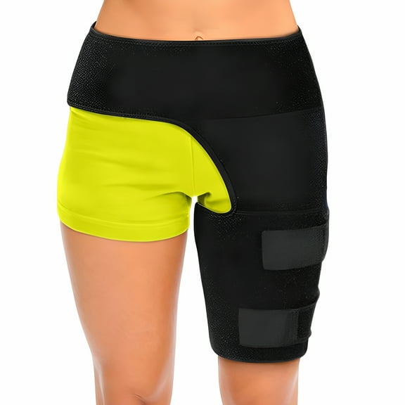 XIRQI Wrap Hip Brace Hip Support Belt Thigh Compression Sleeve Hip Support Belt With Adjustable Strap Anti-Slip Right Or Left Ortho Wrap Hip Brace