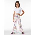 thumbnail image 3 of Girls Flared Bell Bottom Pants, Wide Leg Digital Print Trousers for Kids, Casual Spring Summer Fashion Pants, Age 4-13 Girls Clothing, 3 of 6