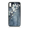 thumbnail image 1 of White and Blue 10 XR Flower Case - iPhone 10 XR Floral Case Design Black Rubber Case for iPhone XR - iPhone XR Phone Case - iPhone XR Accessories, 1 of 1