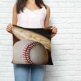 thumbnail image 2 of Vintage Baseball Pillow Covers 26x26 Inch Decorative Throw Pillow Cover, Classic Sport Retro Art Wooden Sofa Pillowcases Accent Cushion Case Home Decor Bedroom Living Room, 2 of 6
