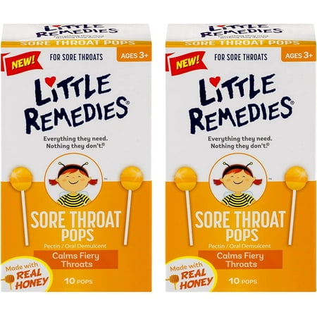 Little Remedies Little Colds, Honey Pops, 10 CT (Pack - 2)