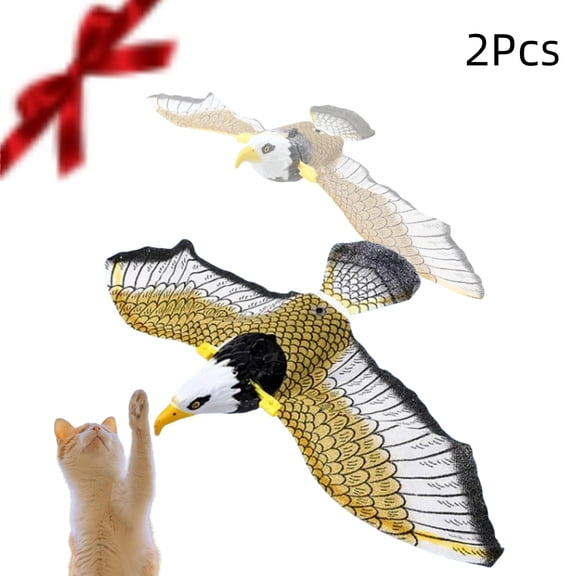 PLPPYFS 2Pcs Cat Toy  Bird  Suncatchers, Interactive Cat Toy Moving Simulation Flying Bird Cat Toy, Automatic Moving Simulation Bird Interactive Cats Toy For Indoor Cats Clearance,New