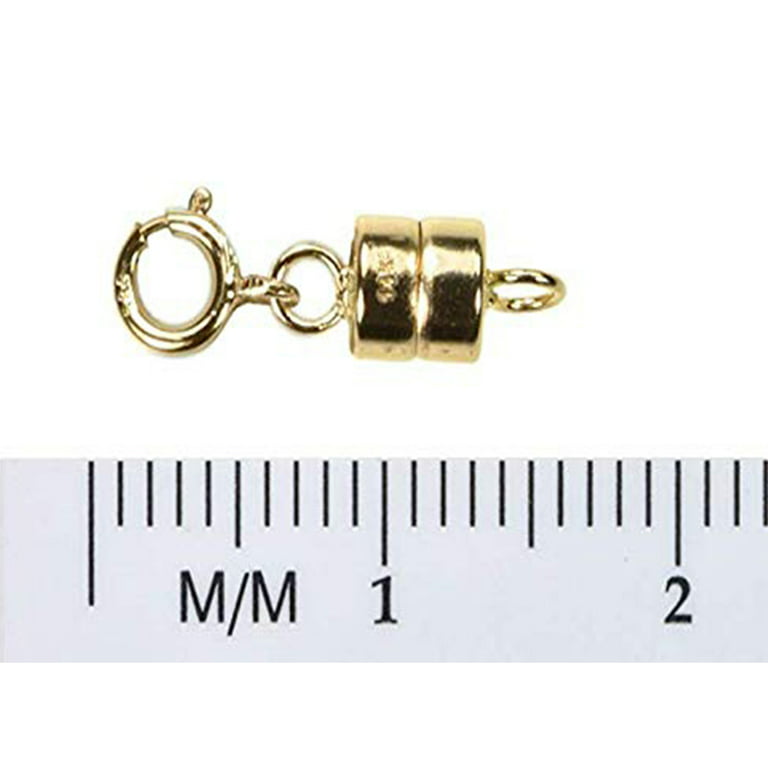 NEW SOLID 14K YELLOW GOLD Barrel Magnetic Converter Necklace Clasp with  Spring Ring