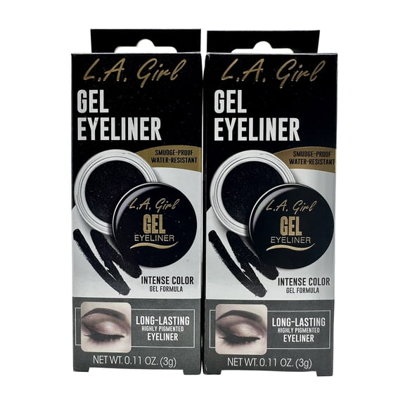 L.A. Girl Gel Eyeliner Black Cosmic Shimmer 0.11 oz Set of 2