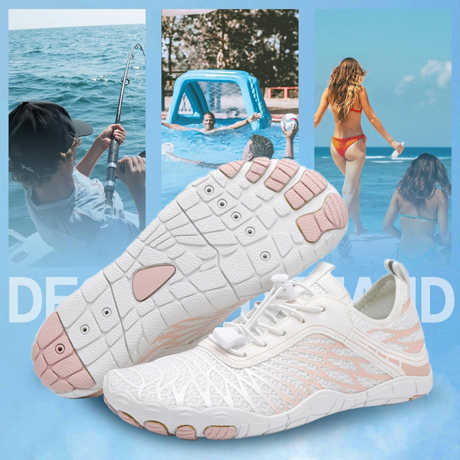 Barefoot Shoes for Women Men, Hiking Footwear Barefoot Shoes Pro Wide Toe Box, Breathable Non-Slip Water Shoes
