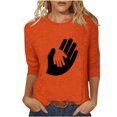 thumbnail image 1 of Camisetas de Manga Corta para las Mujeres Impreso Cuello Redondo Casual Top, Imitación de la Tela Del Estante para el Hogar Diario Cómodo Cuatro Estaciones de Uso, 1 of 1