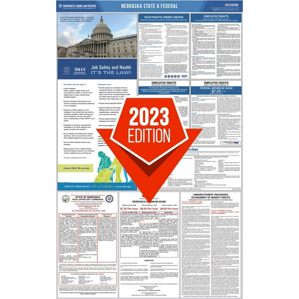 Corporate Labor Law Posters 2023 Nebraska State & Federal Labor Law