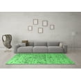 thumbnail image 3 of Ahgly Company Indoor Square Oriental Emerald Green Industrial Area Rugs, 4' Square, 3 of 4