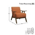 thumbnail image 5 of OakvillePark Ecola Fabric Accent Chair, Orange, 5 of 6