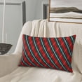 thumbnail image 2 of LNWH Rectangle Pillow Cover, Rhombus Line Christmas Decoration Art Pattern Cushion Covers Pillowcase for Couch Bedroom Sofa, 14"x20", 2 of 8