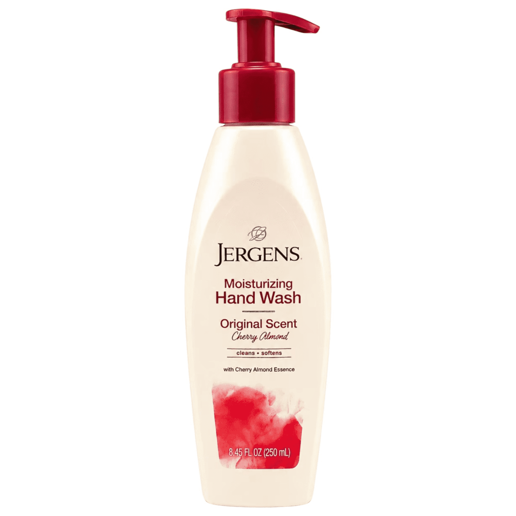 Jergens Moisturizing Hand Wash Cherry Almond Scent Pump 8.45 Fl Oz