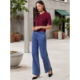 thumbnail image 4 of DARING DIVA Women's Short Sleeve Button Down Cable Knit Dressy Sweater XL Burgundy, 4 of 6