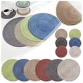 thumbnail image 6 of XINGAG Round Braided Placemat, Heat Resistant Table Mat, 14 Inch Place Mat for Indoor Outdoor Dining Use, 6 of 9
